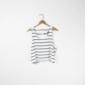 Tela // Bow-Back Stripe Crop Top